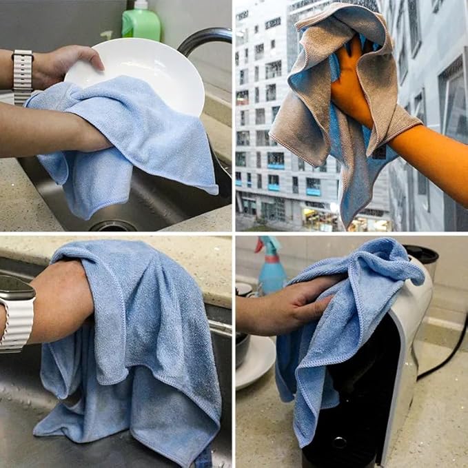 Xolena Microfiber Cleaning Cloths — Yellow 5-Pack