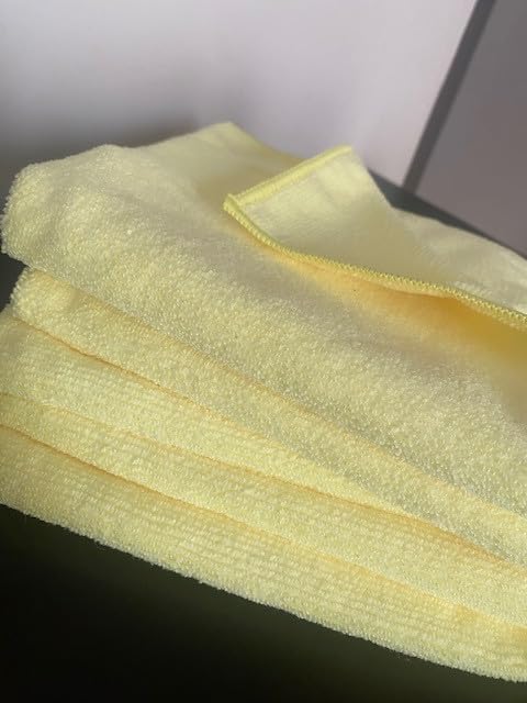 Xolena Microfiber Cleaning Cloths —  Yellow 5-Pack